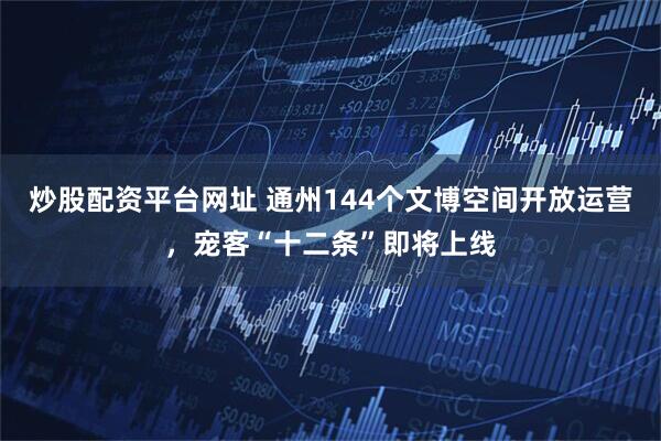 炒股配资平台网址 通州144个文博空间开放运营，宠客“十二条”即将上线