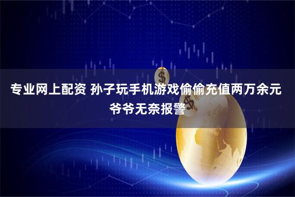 专业网上配资 孙子玩手机游戏偷偷充值两万余元 爷爷无奈报警