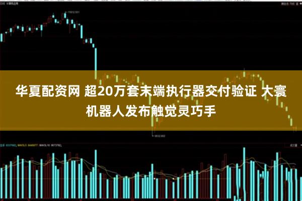 华夏配资网 超20万套末端执行器交付验证 大寰机器人发布触觉灵巧手